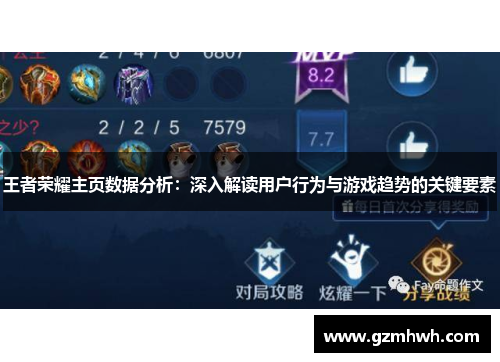 王者荣耀主页数据分析：深入解读用户行为与游戏趋势的关键要素